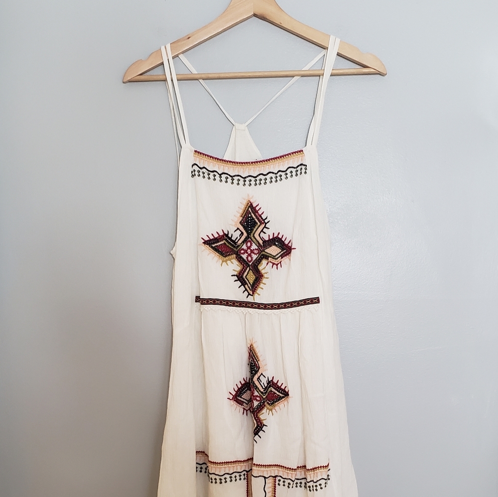 Zara Trafaluc Embroidered Sun Dress Medium